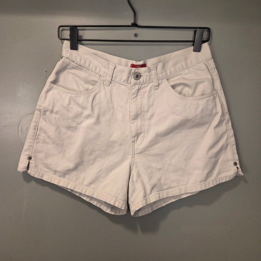 Vintage‎ Gap Blue Jeans Women's Denim Shorts 3" Inseam, Size 8, Cream, 90s Y2K